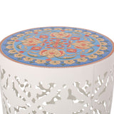 Christopher Knight Home® - Noble House - Castana Outdoor Lace Cut Side Table with Tile Top