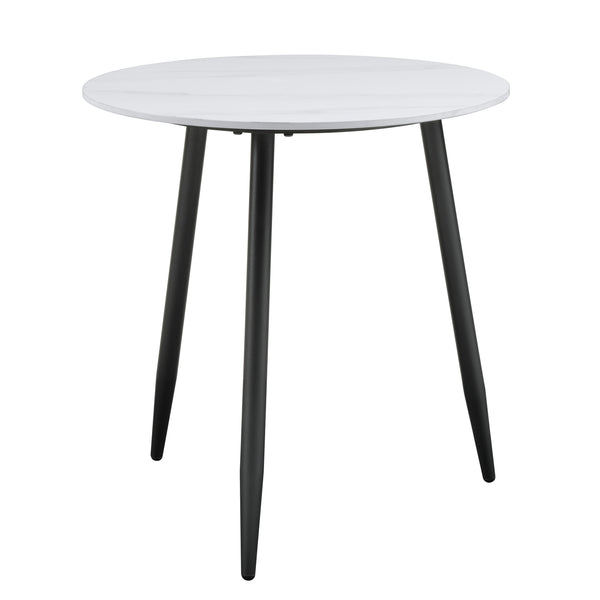 English Elm Modern Nesting Cocktail Tables 3-Piece Occasional Set with Sintered Stone Tops and Metal Legs, Compact Stylish Design Black,White 35 L x 35 W x 5.5 H B011P232143