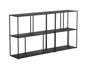 Sunpan Eiffel Low Bookcase - Stylish Iron Design with Anti-Tipping Kit for Modern Living and Office Spaces Medium - 34.75W x 12D x 31H