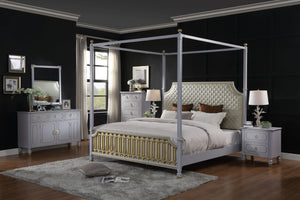 English Elm House Beatrice Pearl Gray Finished Mirror — Elegant European-Style Composite Wood Frame for Chic Décor B2726P242847