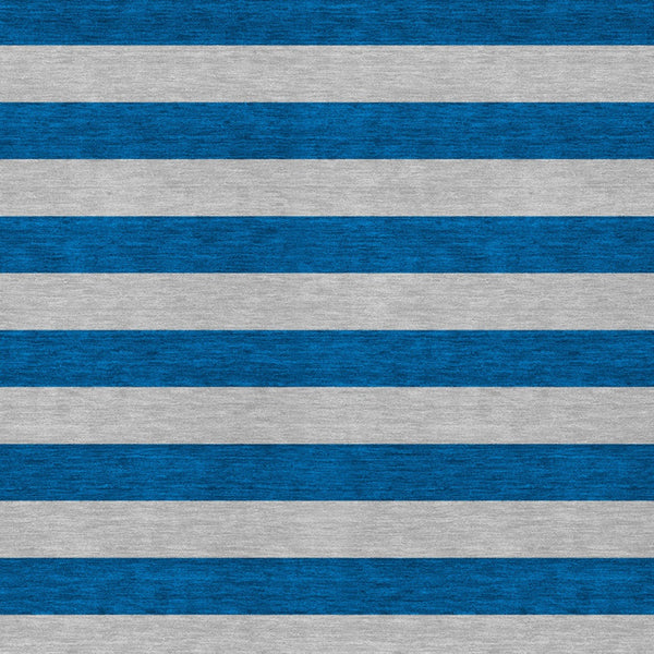 Homeroots 10' X 14' Blue And Ivory Striped Washable Indoor Outdoor Area Rug Blue Polyester 561049