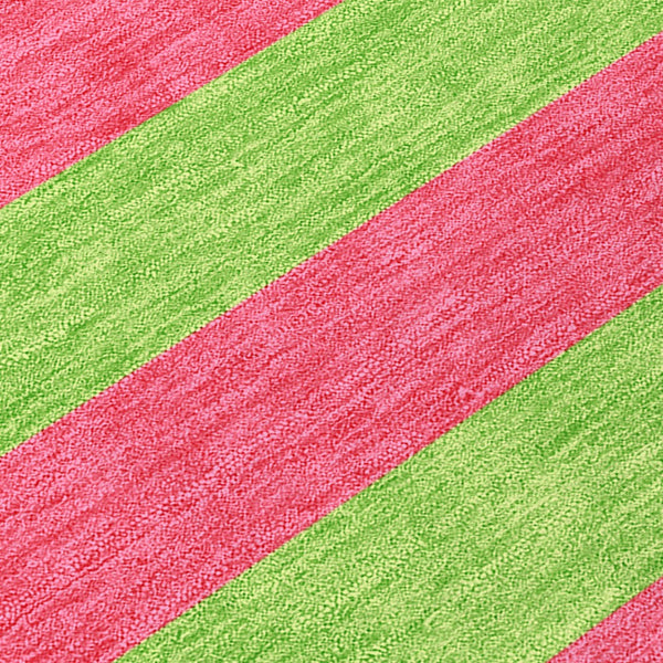 Homeroots 8' Runner Stylish Striped Washable Non-skid Indoor-outdoor Rug For Kid-friendly Spaces Blush Polyester 561056