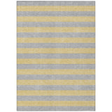 Homeroots 5' X 8' Silver Striped Washable Non Skid Indoor Outdoor Area Rug Silver Polyester 561108