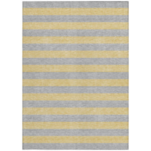Homeroots 8' Runner Stylish Striped Washable Non-skid Indoor-outdoor Rug For Kid-friendly Spaces Silver Polyester 561110