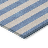 Homeroots 8' Runner Tan Striped Washable Non Skid Indoor Outdoor Runner Rug Tan Polyester 561114