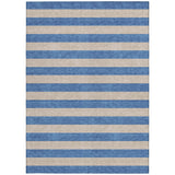 Homeroots 3' X 5' Tan Striped Washable Non Skid Indoor Outdoor Area Rug Tan Polyester 561116