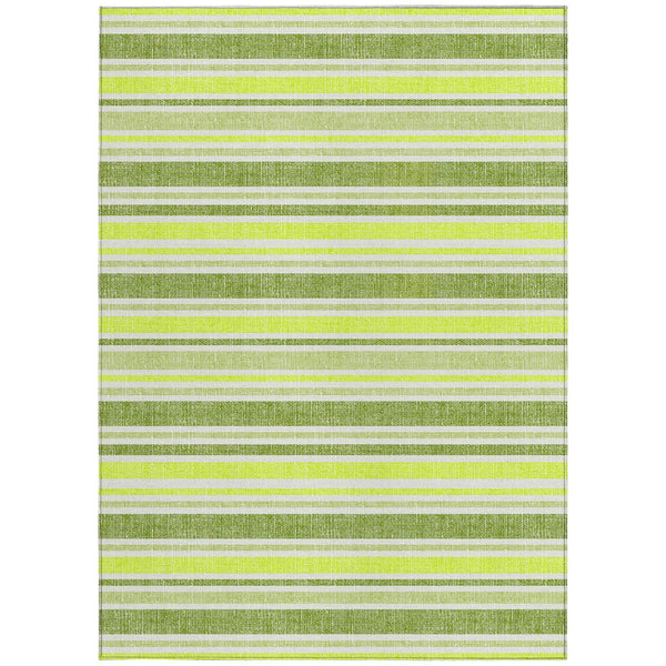 Homeroots 2' Blue Striped Washable Runner Rug - Perfect For Indoor And Outdoor Spaces, Stain-resistant Design Fern Polyester 561152