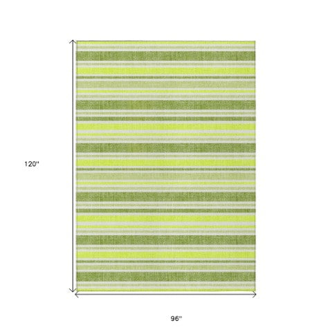 Homeroots 2' Blue Striped Washable Runner Rug - Perfect For Indoor And Outdoor Spaces, Stain-resistant Design Fern Polyester 561155