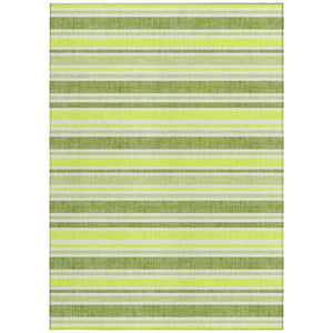 Homeroots 2' Blue Striped Washable Runner Rug - Perfect For Indoor And Outdoor Spaces, Stain-resistant Design Fern Polyester 561157