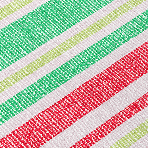 Homeroots 2' Blue Striped Washable Runner Rug - Perfect For Indoor And Outdoor Spaces, Stain-resistant Design Green Polyester 561174