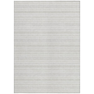 Homeroots 2' Blue Striped Washable Runner Rug - Perfect For Indoor And Outdoor Spaces, Stain-resistant Design Ivory Polyester 561179