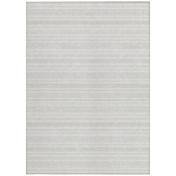 Homeroots 2' Blue Striped Washable Runner Rug - Perfect For Indoor And Outdoor Spaces, Stain-resistant Design Ivory Polyester 561179