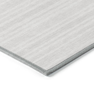 Homeroots 2' Blue Striped Washable Runner Rug - Perfect For Indoor And Outdoor Spaces, Stain-resistant Design Ivory Polyester 561180