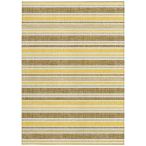Homeroots 2' Blue Striped Washable Runner Rug - Perfect For Indoor And Outdoor Spaces, Stain-resistant Design Mocha Polyester 561206