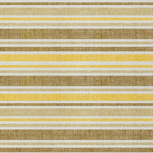 HomeRoots 9' Brown and Orange Striped Washable Area Rug - Stylish, Durable, Indoor/Outdoor Essential for Any Space 9' X 12' 561210