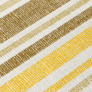 HomeRoots 9' Brown and Orange Striped Washable Area Rug - Stylish, Durable, Indoor/Outdoor Essential for Any Space 9' X 12' 561210