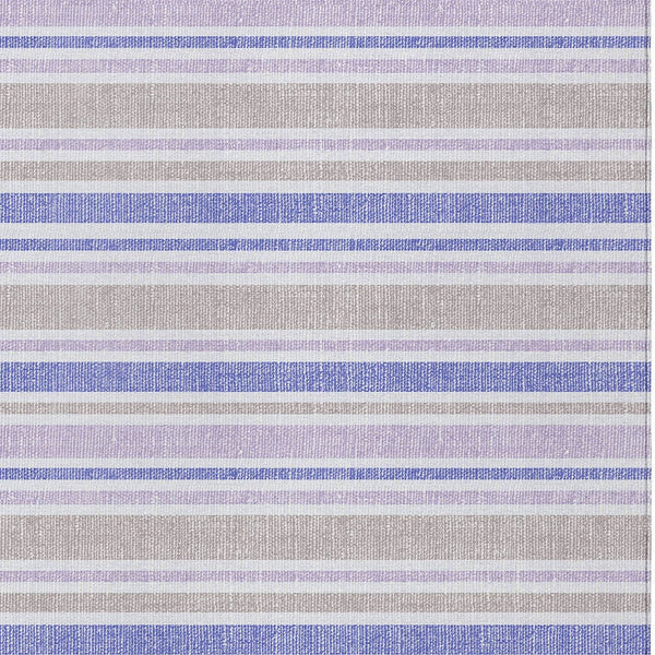 Homeroots 2' Blue Striped Washable Runner Rug - Perfect For Indoor And Outdoor Spaces, Stain-resistant Design Navy Polyester 561219