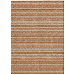 Homeroots 2' Blue Striped Washable Runner Rug - Perfect For Indoor And Outdoor Spaces, Stain-resistant Design Paprika Polyester 561237