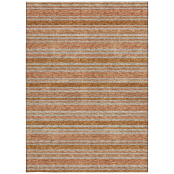 Homeroots 2' Blue Striped Washable Runner Rug - Perfect For Indoor And Outdoor Spaces, Stain-resistant Design Paprika Polyester 561237