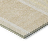 Homeroots 5' X 8' Beige Abstract Washable Indoor Outdoor Area Rug Beige Polyester 561306