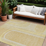 Homeroots 10' X 14' Beige Abstract Washable Indoor Outdoor Area Rug Beige Polyester 561310