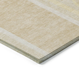 Homeroots 10' X 14' Beige Abstract Washable Indoor Outdoor Area Rug Beige Polyester 561310