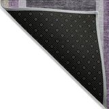 Homeroots 2' X 8' Purple And Black Abstract Washable Indoor Outdoor Runner Rug Purple Polyester 561330