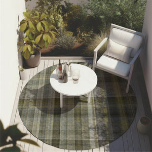 HomeRoots 5' X 8' Plaid Washable Area Rug - Durable, Non-Skid Design for Indoor/Outdoor Use & Easy Care Solutions Gray 561478