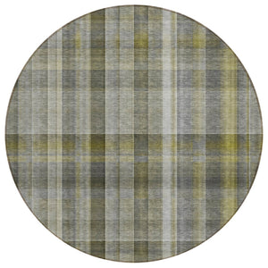 HomeRoots 5' X 8' Plaid Washable Area Rug - Durable, Non-Skid Design for Indoor/Outdoor Use & Easy Care Solutions Gray 561478