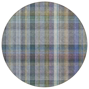 HomeRoots 5' X 8' Plaid Washable Area Rug - Durable, Non-Skid Design for Indoor/Outdoor Use & Easy Care Solutions Green 561487
