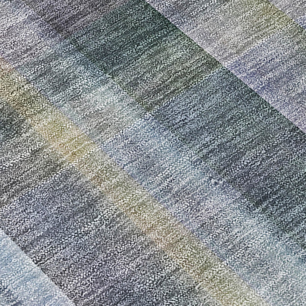 HomeRoots 5' X 8' Plaid Washable Area Rug - Durable, Non-Skid Design for Indoor/Outdoor Use & Easy Care Solutions Green 561487