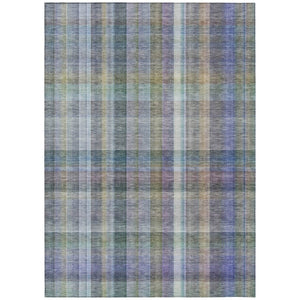 HomeRoots 5' X 8' Plaid Washable Area Rug - Durable, Non-Skid Design for Indoor/Outdoor Use & Easy Care Solutions Green 561489