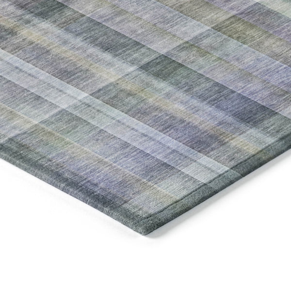 HomeRoots 5' X 8' Plaid Washable Area Rug - Durable, Non-Skid Design for Indoor/Outdoor Use & Easy Care Solutions Green 561490