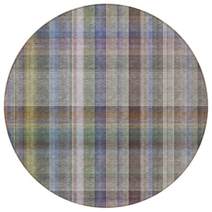 HomeRoots 5' X 8' Plaid Washable Area Rug - Durable, Non-Skid Design for Indoor/Outdoor Use & Easy Care Solutions Pewter 561497
