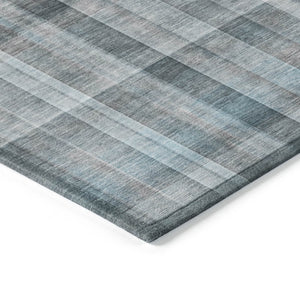 HomeRoots 5' X 8' Plaid Washable Area Rug - Durable, Non-Skid Design for Indoor/Outdoor Use & Easy Care Solutions Teal 561510