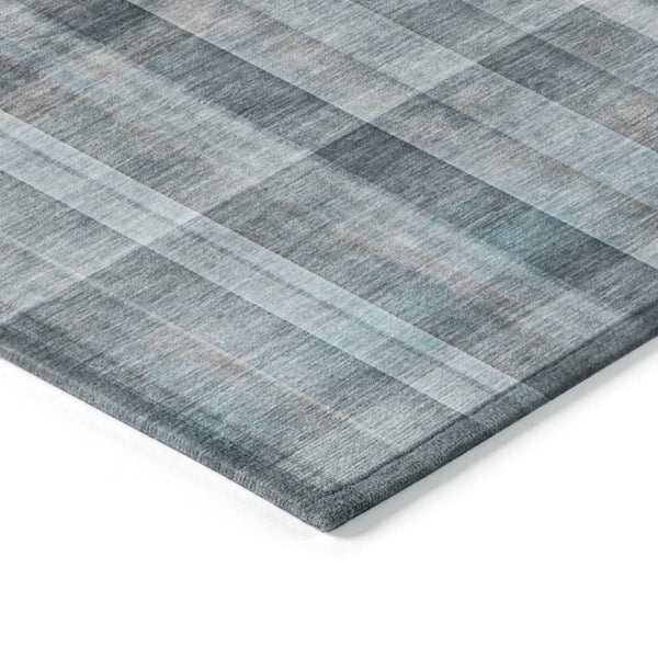 HomeRoots 5' X 8' Plaid Washable Area Rug - Durable, Non-Skid Design for Indoor/Outdoor Use & Easy Care Solutions Teal 561510