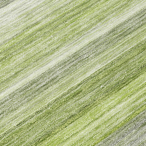 HomeRoots 5' X 8' Artichoke Green Striped Area Rug - Stylish, Washable, Non-Skid, Perfect for Indoor & Outdoor Use Fern 561527