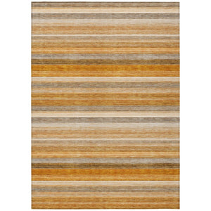 HomeRoots 5' X 8' Artichoke Green Striped Area Rug - Stylish, Washable, Non-Skid, Perfect for Indoor & Outdoor Use Paprika 561533