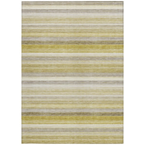Homeroots 5' X 8' Wheat Striped Washable Non Skid Indoor Outdoor Area Rug Wheat Polyester 561551
