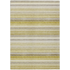 HomeRoots 5' X 8' Artichoke Green Striped Area Rug - Stylish, Washable, Non-Skid, Perfect for Indoor & Outdoor Use Wheat 561555