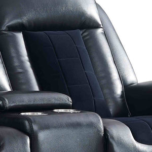 Homeroots 79" Black Power Reclining Loveseat With Storage   561556