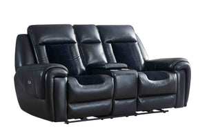 Homeroots 79" Black Power Reclining Loveseat With Storage   561556