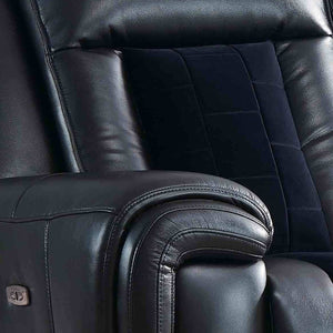 Homeroots 79" Black Power Reclining Loveseat With Storage   561556