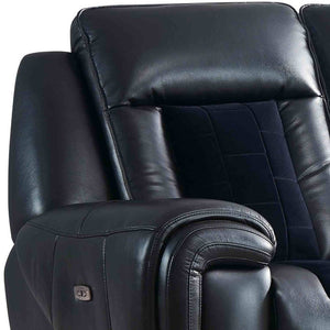 Homeroots 79" Black Power Reclining Loveseat With Storage   561556