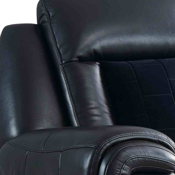 Homeroots 79" Black Power Reclining Loveseat With Storage   561556