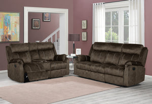 Homeroots 70" Dark Brown Manual Reclining Loveseat With Storage   561564