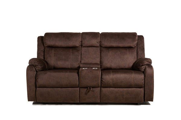 Homeroots 70" Dark Brown Manual Reclining Loveseat With Storage   561564