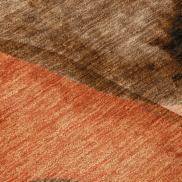 Homeroots 2' X 8' Chocolate Abstract Washable Non Skid Indoor Outdoor Runner Rug Chocolate Polyester 561571