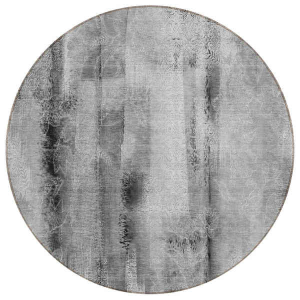 HomeRoots 5' X 8' Washable Non-Skid Area Rug for Indoor & Outdoor Spaces, Durable & Stylish Floor Covering Gray 561656