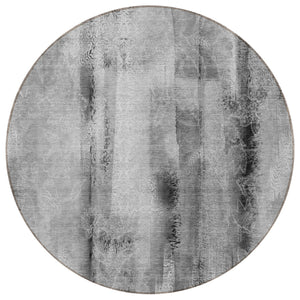 Homeroots 3' Washable Non-skid Indoor Outdoor Area Rug – Stylish Stain Resistant Design For Family Spaces Gray Polyester 561656